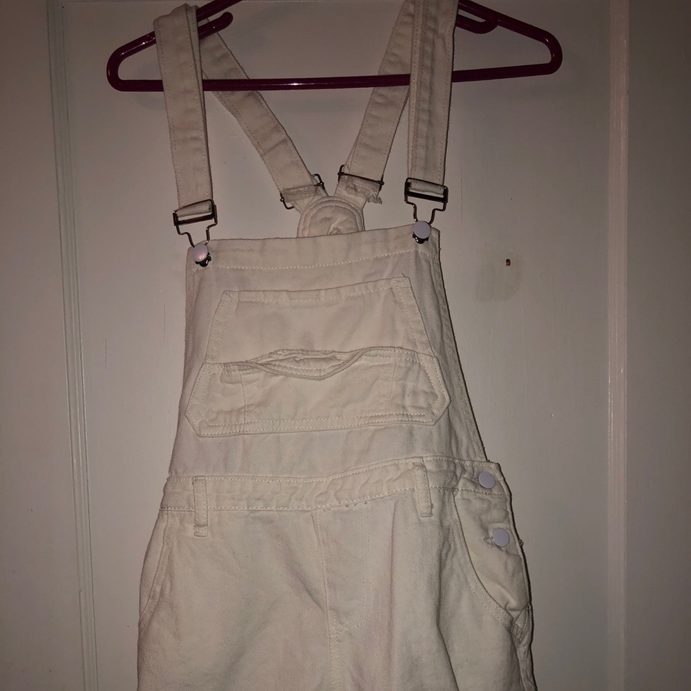 White Overall Dress
